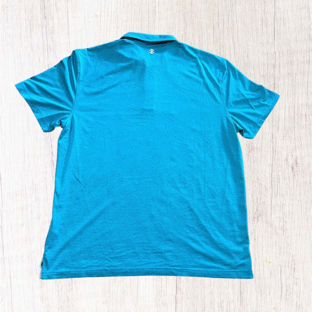 Izod Golf Turquoise Light Weight Polo Mens Size L - Picture 2 of 5